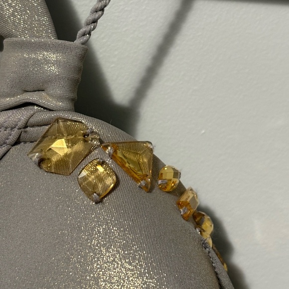 Marlies Dekkers Flic & Flac Sun-kissed Gold One Piece Plunge Top Swimsuit - Picture 7 of 17